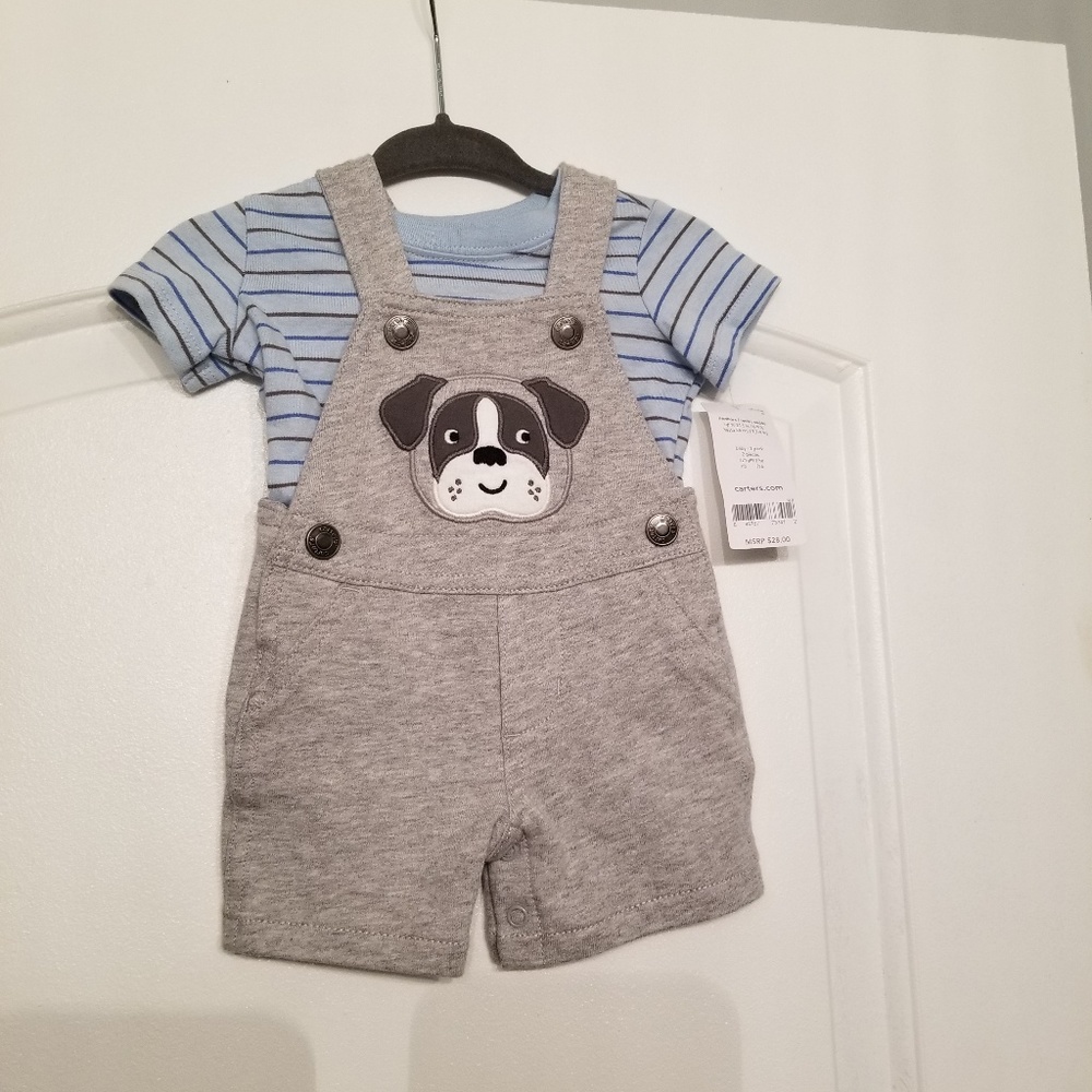 Baby boy short bibs set